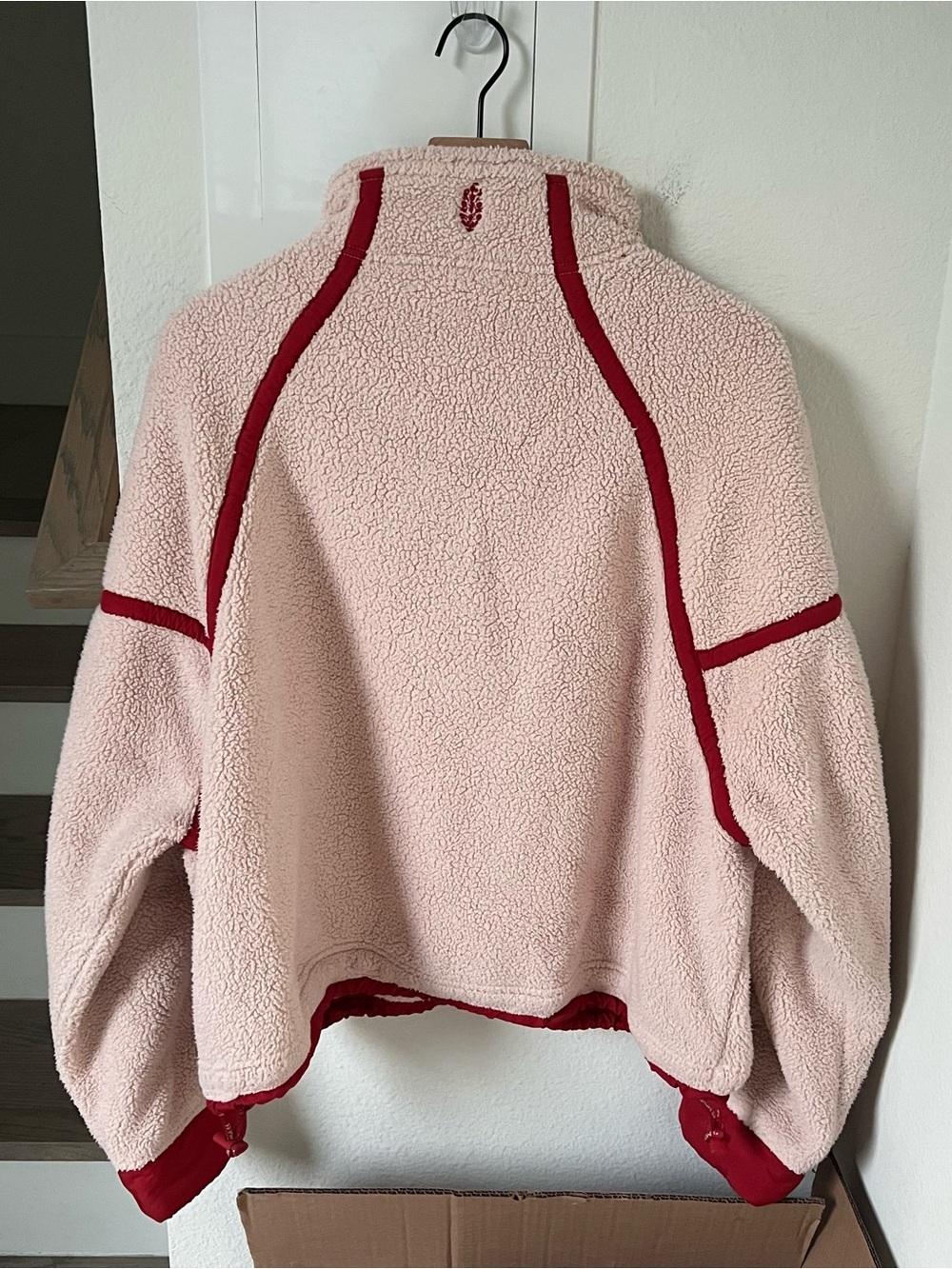 Free People Mountain High Half Zip Fleece Pullover - Ballet Slipper Pink - Picture 4 of 8
